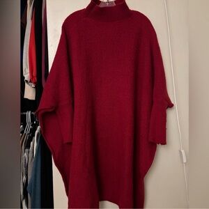 SHEIN Deep Red Oversized Sweater